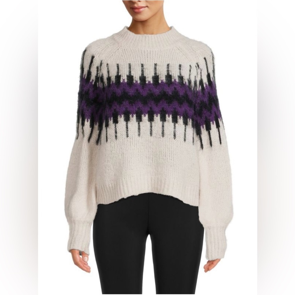 NWT Rebecca Minkoff Lou Chevron Knit Sweater Size XL